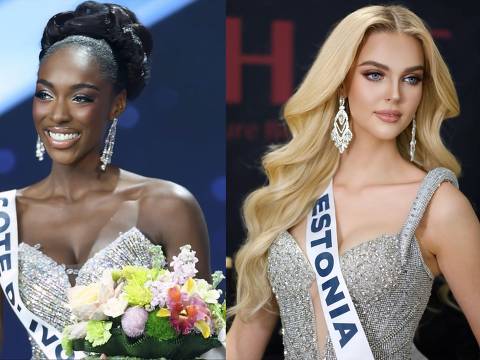 As misses Costa do Marfim, Olivia Yacé, e Estônia, Brigitta Schaback
